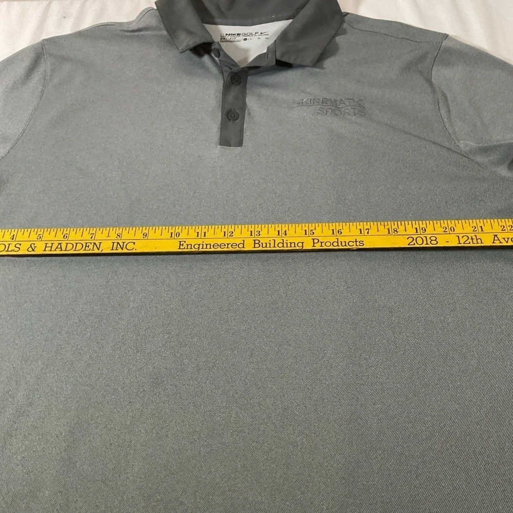 2 Nike‎ Golf Dri-FIT Mens XL Gray Polo Shirt Kinematic Sports Short Sleeve XL